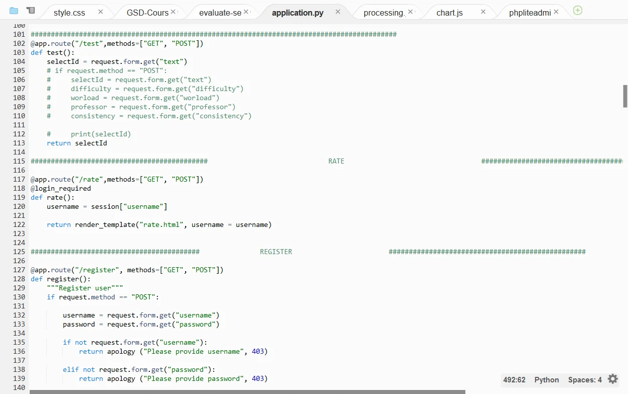 Course Evaluation Website/App — project image 50.1